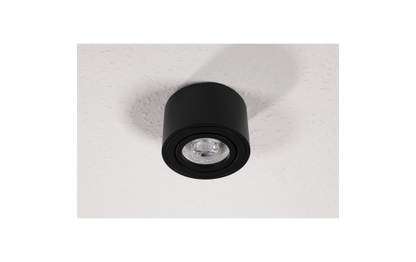 LED-Aufbauleuchte McShine, 5W, 400Lumen, 3000K, ØxH 80x50mm, schwarz, 10er-Pack