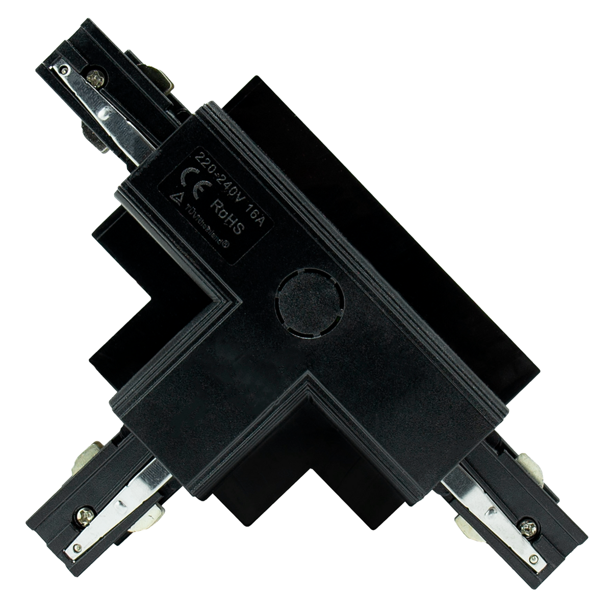Unterputz-Steckverbinder ''SPS'', 230V, IP20, 111x36x165mm, T links, schwarz