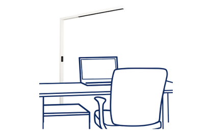 LED-Schreibtisch-Stehleuchte ROLF KERN „Clever-Pro“ mit Touch Display, PIR & Tageslicht-Sensor