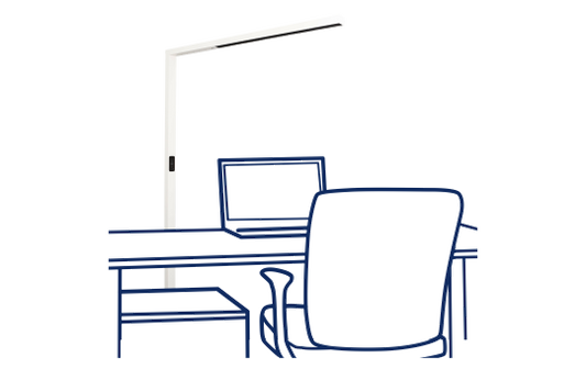 LED-Schreibtisch-Stehleuchte ROLF KERN „Clever-Pro“ mit Touch Display, PIR & Tageslicht-Sensor