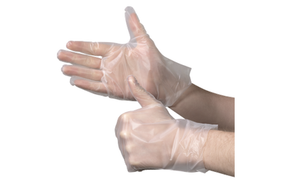 Einweghandschuhe TPE, 200 Stück, Größe L transparent