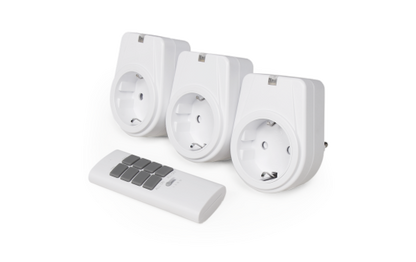 Funksteckdosen-Set McPower ''Comfort'' 3 Steckdosen + 1 Fernbedienung