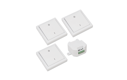 Funk-Schalter Set McPower ''Comfort'' Empfänger + 3x Wandtaster, max. 2000W