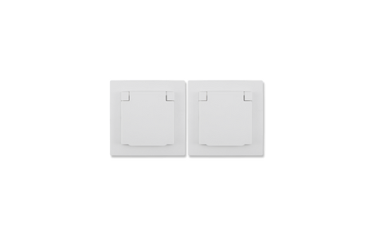 Schutzkontakt-Steckdose McPower ''Flair'', 250V~/16A, UP, IP44, weiß, 2er-Pack
