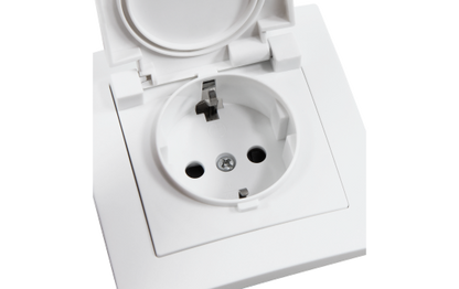 Schutzkontakt-Steckdose McPower ''Flair'', 250V~/16A, UP, IP44, weiß, 2er-Pack