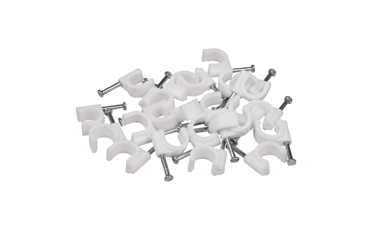 Kabelschelle McPower, 8mm, 100er-Pack, weiß, Kunststoff