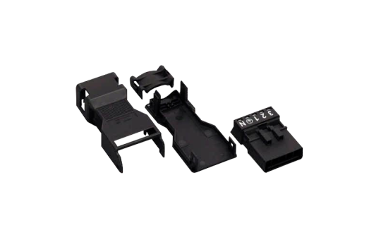 Stecker mit Zugentlastungsgehäuse WAGO, 5-polig, schwarz, 1,5mm²