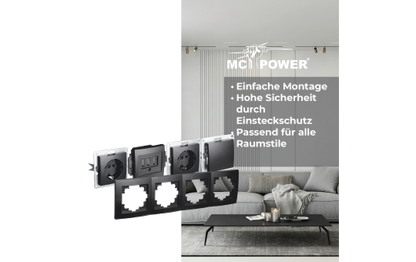 Rahmen McPower ''Flair'', 4-fach, matt schwarz