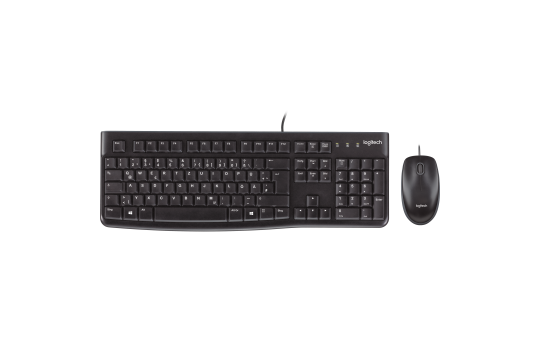 Tastatur/Maus-Set Logitech ''MK120'', USB, 1000dpi, schwarz, kabelgebunden