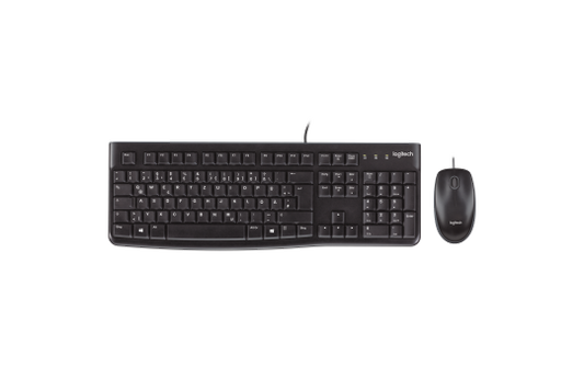 Tastatur/Maus-Set Logitech ''MK120'', USB, 1000dpi, schwarz, kabelgebunden