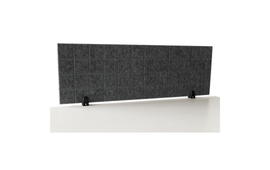 Trennwand-Set imstande, 1x Akustik-Trennwand 120x40cm, 1x Clip, schwarz,2er-Pack