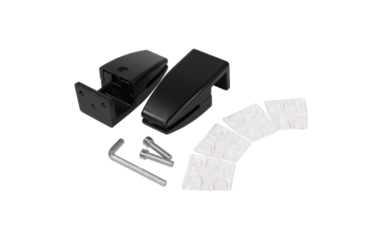 Trennwand-Set imstande, 1x Akustik-Trennwand 120x40cm, 1x Clip, schwarz,2er-Pack