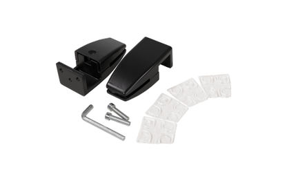 Trennwand-Set imstande, 1x Akustik-Trennwand 120x40cm, 1x Clip, schwarz,2er-Pack