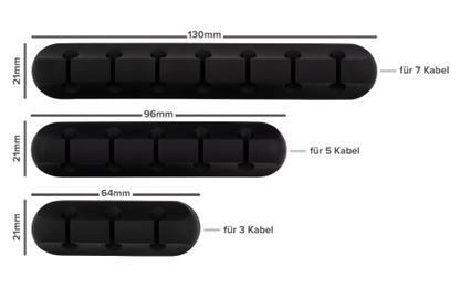 Kabelhalter HOLLYWOOD, 3er-Pack Kabelmanagement / Organizer