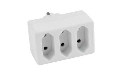 Steckdosenadapter McPower, 3x Euro, weiß