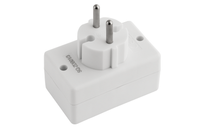 Steckdosenadapter McPower, 3x Euro, weiß