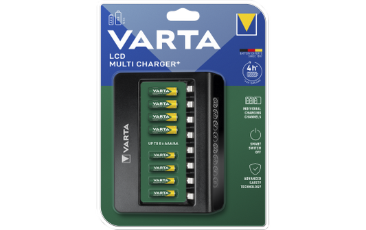 Universal-Ladegerät VARTA, Akku NiMH, LCD Multi charger, für AA/AAA, USB