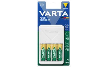 Universal-Ladegerät VARTA, inkl. 4x Mignon Akku Typ AA, NiMH Akku, 2100mAh