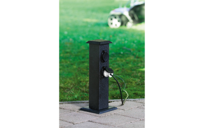 Garten-Steckdosensäule EGLO ''Park 4'', Stahl/Kunststoff, schwarz, 40x11x11cm