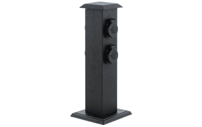 Garten-Steckdosensäule EGLO ''Park 4'', Stahl/Kunststoff, schwarz, 40x11x11cm