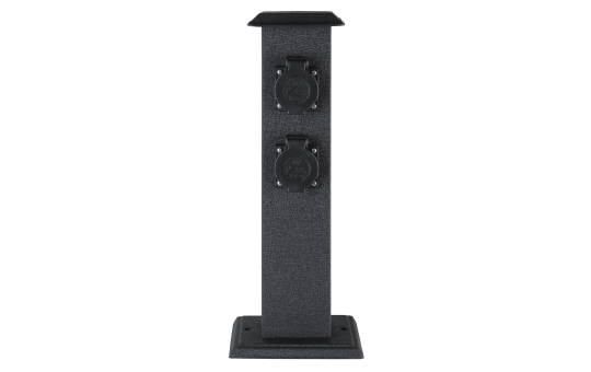 Garten-Steckdosensäule EGLO ''Park 4'', Stahl/Kunststoff, schwarz, 40x11x11cm