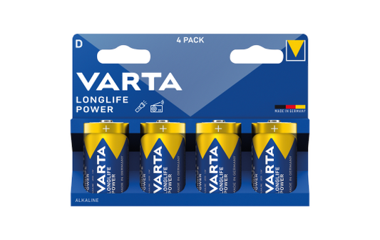 Mono-Batterie VARTA ''Longlife Power'', Alkaline, Typ D, LR20, 1,5V, 4er-Pack