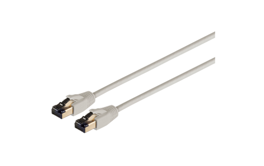 Patchkabel, Cat.8.1 F/FTP PIMF LSZH, grau, 1m
