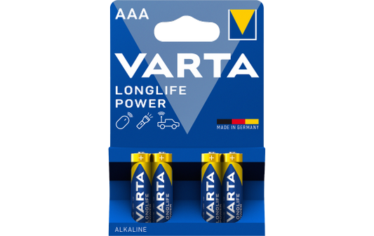Micro-Batterie VARTA ''Longlife Power'' 1,5 V, LR03, Typ AAA, 4er-Blister