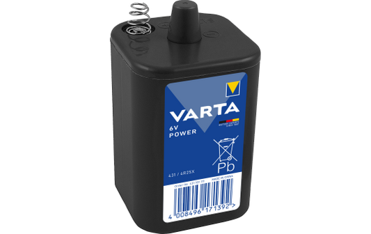 Blockbatterie VARTA, Zink-Kohle, 431, 6V, 8500 mAh, 1er-Blister