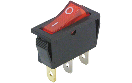 Wippenschalter McPower, beleuchtet, 3-polig, 250V~/15A, Stellungen: EIN/AUS