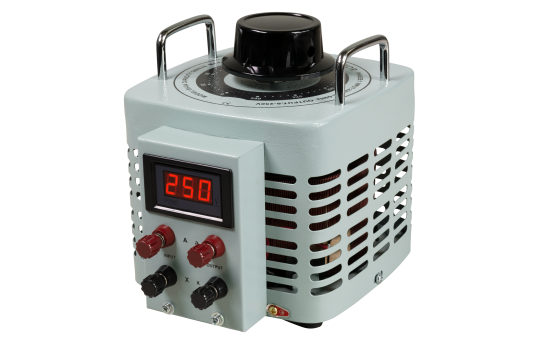 Ringkern-Stelltrafo McPower ''V-8000 LED'', 0-250 V, 8 A, 2.000 W, NICHT galvanisch getrennt