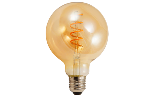 LED Filament Globelampe McShine ''Retro'' E27, 4W, 280lm, warmweiß, goldenes Glas