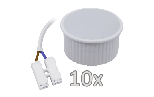 Einbauleuchten-Set McShine, 10xRahmen, 10xLED-Modul, 7W, 608lm, 230V, Edelstahl,