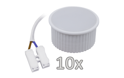 Einbauleuchten-Set McShine, 10xRahmen, 10xLED-Modul, 7W, 608lm, 230V, Edelstahl,