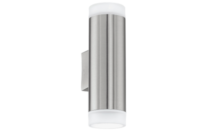 Wandleuchte EGLO ''Riga-LED'', Edelstahl/Kunststoff,satiniert, GU10, 4000K, 2x2,8W