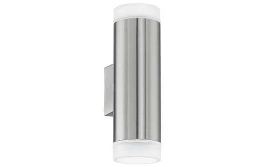 Wandleuchte EGLO ''Riga-LED'', Edelstahl/Kunststoff,satiniert, GU10, 4000K, 2x2,8W