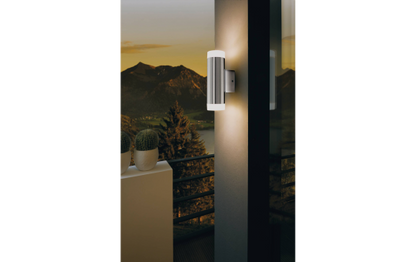 Wandleuchte EGLO ''Riga-LED'', Edelstahl/Kunststoff,satiniert, GU10, 4000K, 2x2,8W