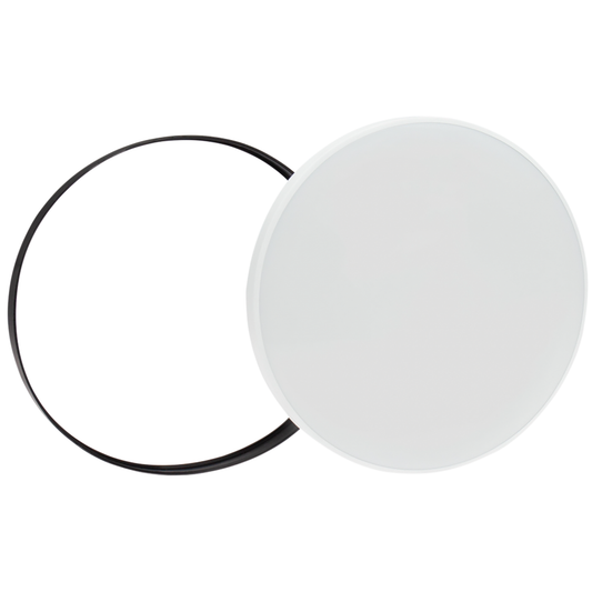LED-Deckenleuchte ''Nymphea'', 18W, 230V, 2350lm, CCT, IP54, schwarzer Ring, weiß