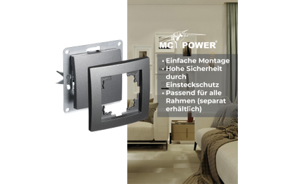 Wechselschalter McPower ''Flair'', 250V~/10A, UP, anthrazit