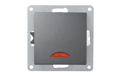 Schalter McPower ''Flair'', 250V~/10A, UP, anthrazit mit Orientierungsleuchte