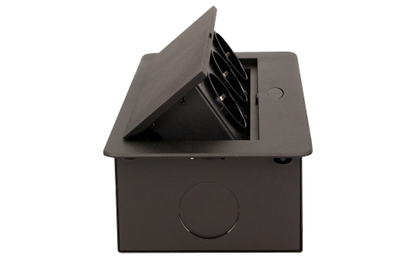 Tisch-Einbausteckdose, 3fach, schwarz, 2500W