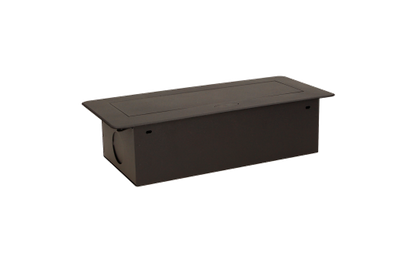 Tisch-Einbausteckdose, 3fach, schwarz, 2500W