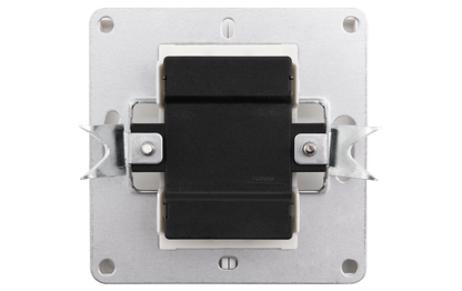 Serien-Schalter McPower ''Shallow'' 2-fach, 250V~/10A, UP, Steckanschluss, weiß