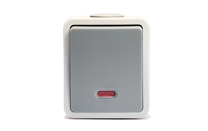 Feuchtraum Kontroll-Schalter McPower ''Fix'', Steckanschluss,IP54,250V~/10A, AP