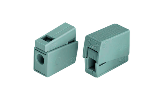 Leuchtenklemme WAGO, max. 2,5mm², alle  Leiterarten, grau, 2 Klemmstellen