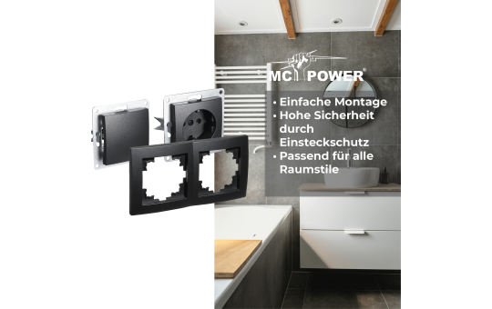 Rahmen McPower ''Flair'', 2-fach, matt schwarz