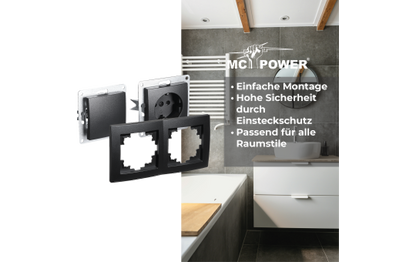 Rahmen McPower ''Flair'', 2-fach, matt schwarz