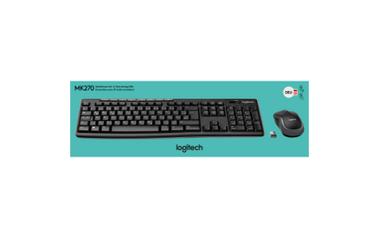 Tastatur/Maus-Set Logitech ''MK270'', 1000dpi, schwarz, kabellos