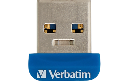 Nano USB-Stick ''Store n' Stay'' Verbatim, 64GB Speicher, Typ-A, extraflach, blau