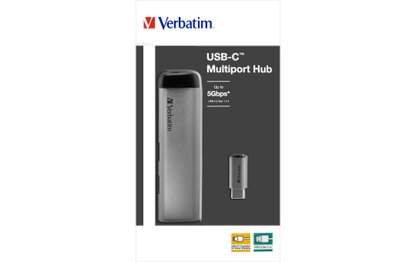 USB-C Multiport-Hub von Verbatim, USB 3.2, 15cm Kabel